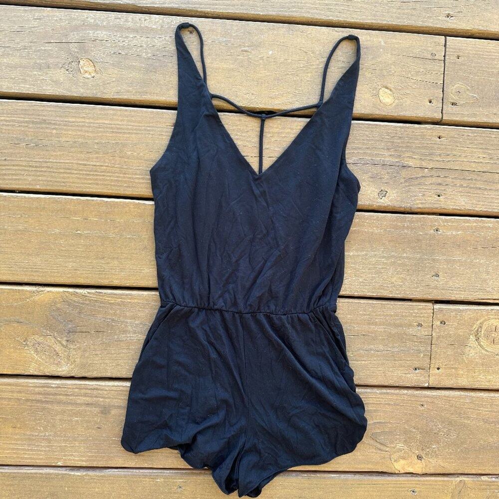 Victoria's Secret Black Romper with Pockets